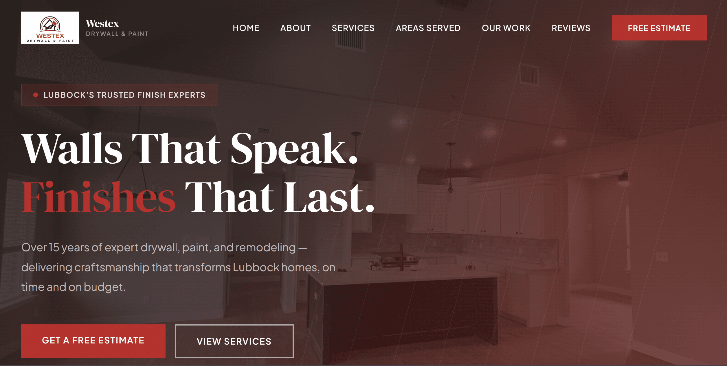 Westex Drywall & Paint website — Lubbock TX