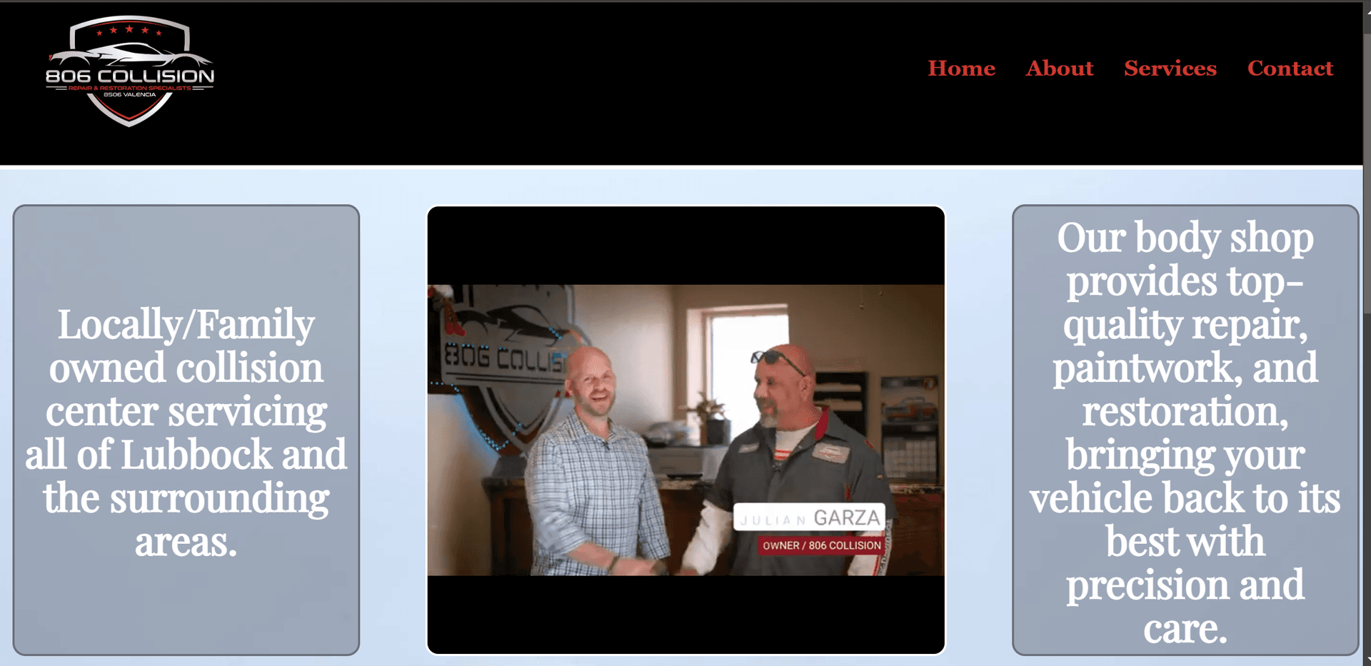806 collision home page